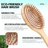 Combeter Bamboo Hair Brush and Comb Set (4PCS)  Natural & Eco-Friendly Detangler Comb for Women, Men & Kid, Reduces Frizz, Promotes Healthy Hair Growth  Wooden Paddle Brush with Scalp Massage view 3