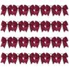 24 PCS 8" Large Cheer Bows Maroon Girl Hair Bows Cheerleading Softball Team Bow Hair Accessories for cheerleaders football Competition Sports view 2