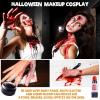 18Pcs Halloween Fake Knife Makeup Cosplay Costumes Accessories, 12in Halloween Plastic Fake Bloody Knife for Vampire Zombie Costume Face Body Paint Mardi Gras Easter Horror Party Carnival Makeup Props view 2