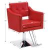 BarberPub Salon Chair for Hair Stylist Hydraulic Barber Styling Chair, Beauty Spa Equipment 8813 (6" Seat Height Adjustment) (Red) view 2