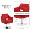BarberPub Salon Chair for Hair Stylist Hydraulic Barber Styling Chair, Beauty Spa Equipment 8813 (6" Seat Height Adjustment) (Red) view 4