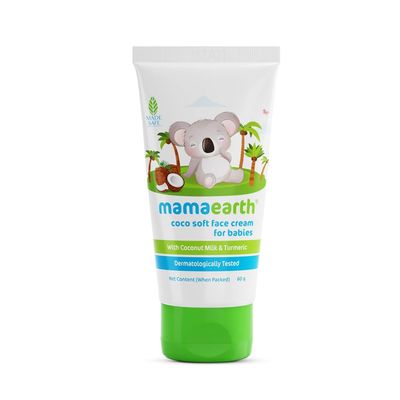 MAMAEARTH Coco Soft Baby Face Cream with Coconut Milk & Turmeric, 60g