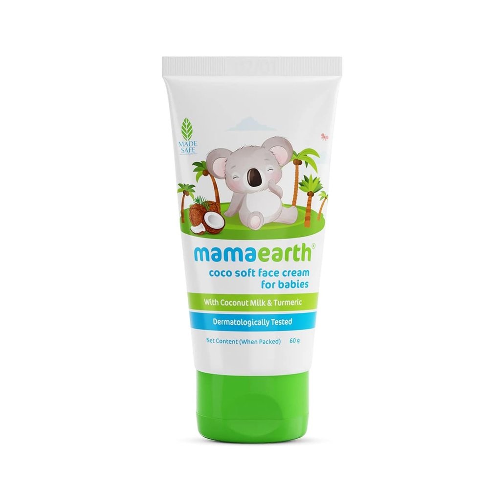 MAMAEARTH Coco Soft Baby Face Cream with Coconut Milk & Turmeric, 60g