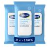 Cetaphil Face and Body Wipes, Gentle Skin Cleansing Cloths, 25 Count (Pack of 3), for Dry, Sensitive Skin, Flip Top Closure, Great for the Gym, Travel, in the Car, Hypoallergenic, Fragrance Free view 1