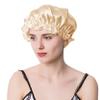 Alidamo Mulberry Silk Sleep Cap for Women Hair Care Bonnet Night Cap Soft Natural with Elastic Champagne L view 1