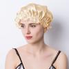 Alidamo Mulberry Silk Sleep Cap for Women Hair Care Bonnet Night Cap Soft Natural with Elastic Champagne L view 2
