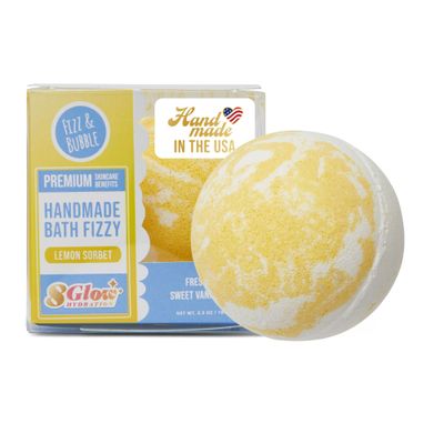 Fizz & Bubble Premium Moisturizing Artisan Bath Bomb Fizzies for Adults, Women, Kids, and Gifts - Lemon Sorbet