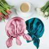 Alidamo Mulberry Silk Sleep Cap for Women Hair Care Bonnet Night Cap Natural Soft with Elastic Silver view 4