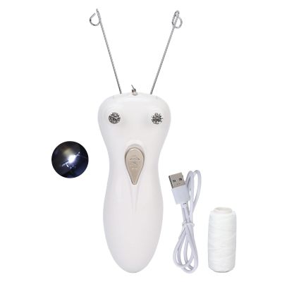 Folanda Hair Remover, Ladies Beauty Epilator, Cordless Electric Cotton Thread Epilator for Upper Lips Cheek Chin Arm Leg, Painless Face and Body Hair Removal Shaver
