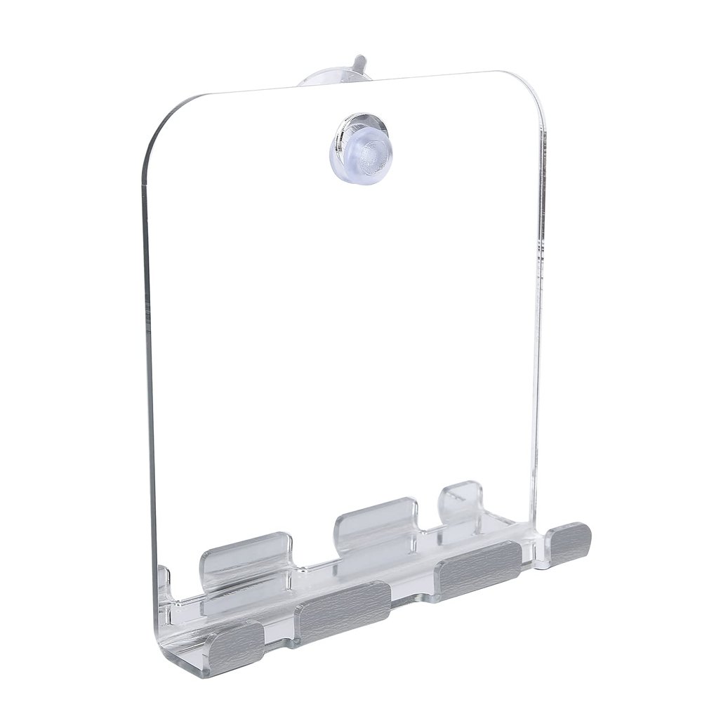 Anti Fog Shower Mirror for Men, Shower Mirrors for Shaving with Holder, Shower Makeup Shave Mirror, Frameless Wall Hanging Mirror, Fog Bathroom Accessories