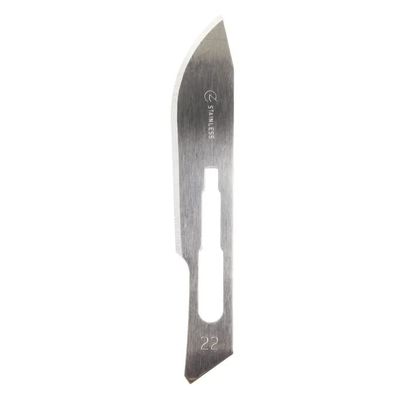 Dynarex 4142 Medi-Cut Stainless Steel Blade with Finely Honed Cutting Edge, 22, Pack of 100