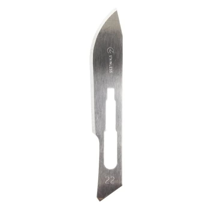 Dynarex 4142 Medi-Cut Stainless Steel Blade with Finely Honed Cutting Edge, 22, Pack of 100