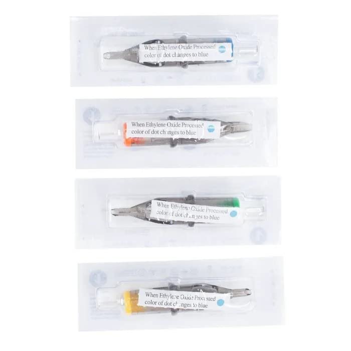 Dynarex 9406 Fearless Round Liner Tattoo Cartridge, Sterile, #10-0.30mm, Size 3, Pack of 100