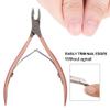 Cuticle Nipper,ANGGREK Cuticle Nipper Toenails Nipper Toenails Clipper with Storage Bag Long Handle Toenail Nail for Ingrown Nail (Rose Gold) view 3
