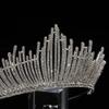Baroque Rhinestone Queen Crown, Sinide Wedding Crown for Bride Princess Tiara for Women Silver Crown Princess Crystal Headband Tiaras for Girls Wedding Halloween Faire Costume Birthday Hair view 4