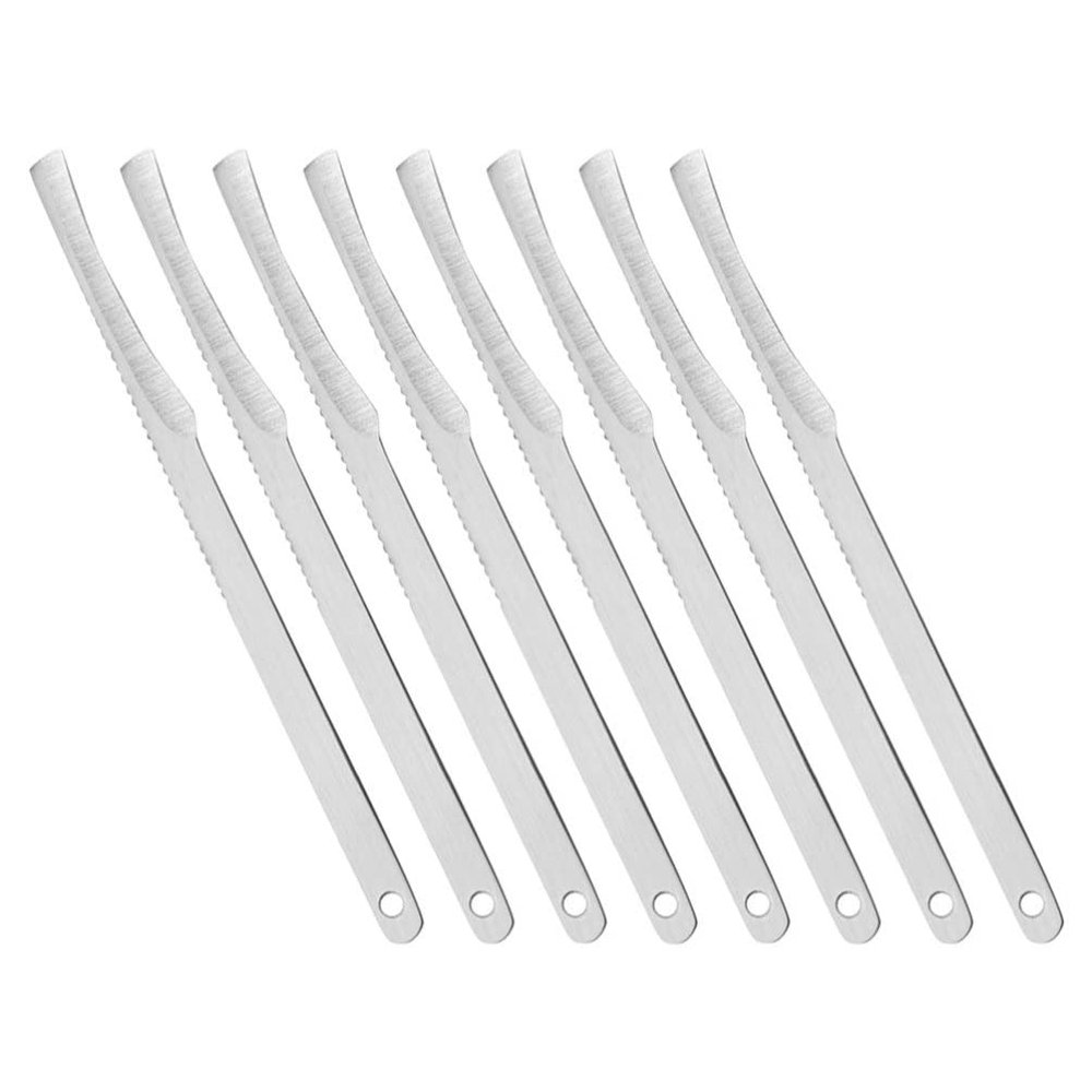 FOMIYES 8pcs Stainless Steel Foot Scraper Tool Multi-functional Pedicure Supplies for Dead Skin Removal Easy to Carry for Home Use