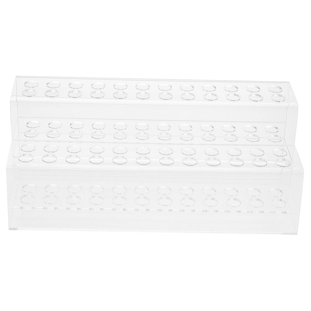 Zerodeko Acrylic Pen Holder Dual Layer Design for Efficient Desk Organization Multi-pocket Display Stand for Markers Brushes and Writing Instruments for Students and Artists