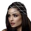 2Chique Boutique Women's Mesh Round Rhinestone Head Chain Hairpiece Hair Accessories (Gold) view 4