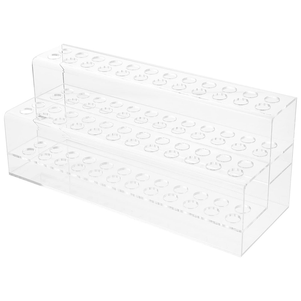 Acrylic Pen Display Stand Eyeliner Organizer Brush Holders Stand 48- Holes Storage Rack Beaded Pen Holder For Display