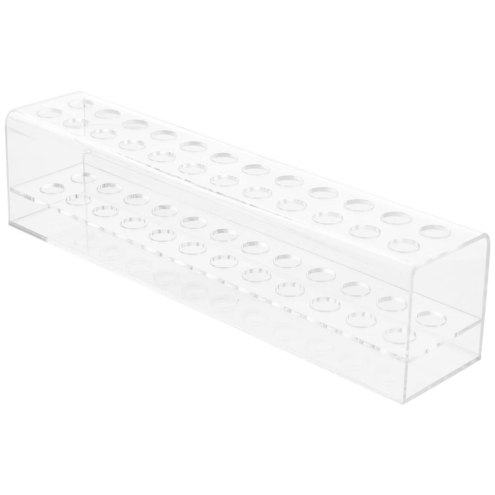 Zerodeko Acrylic Makeup Brush and Pen Holder Slot Desk Organizer for Cosmetics Writing Instruments Manicure Tools Compact Design for Easy Access and Space-saving Storage