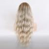 TNXZ Hair Replacement Wigs Deep Wave Frontal Wig Wigs for Women Long Wavy Gold Wig Heat Resistant Hair for Girls Daily Party Use,Gold view 4