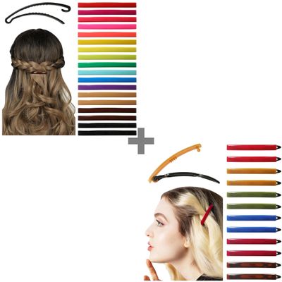 AURORA PIN GPS1 Barrettes for Girls, SN1 Plastic Hair Clips for Women