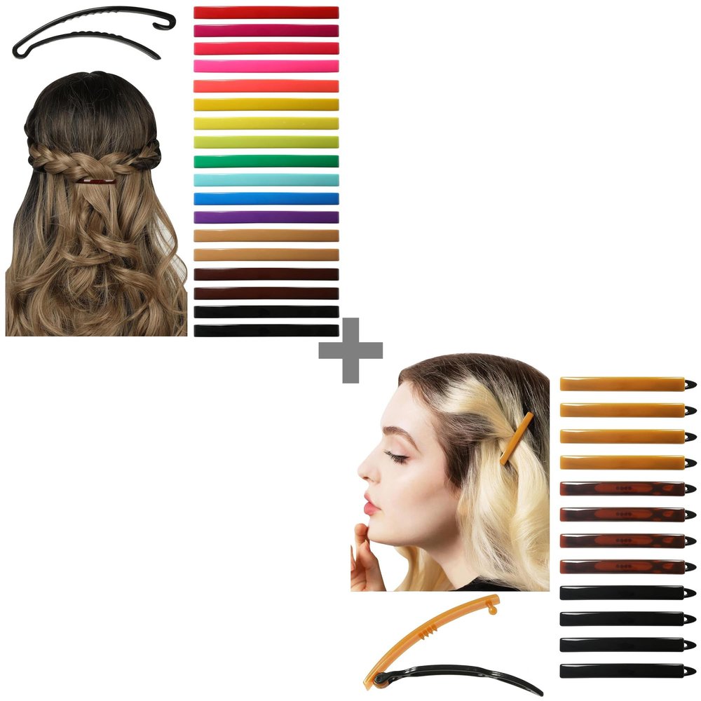 AURORA PIN GPS1 Barrettes for Girls, SN2 Plastic Hair Clips for Women