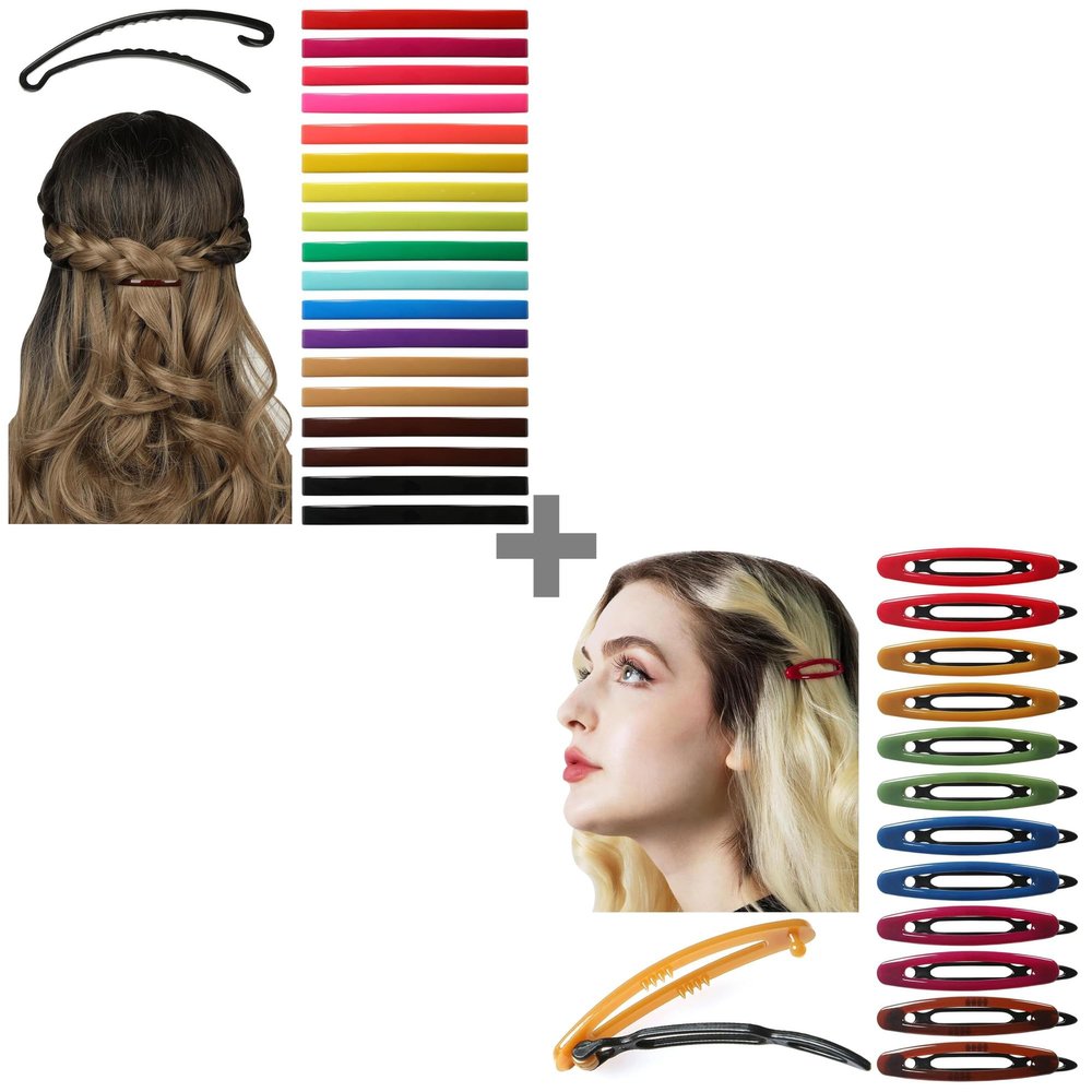 AURORA PIN GPS1 Barrettes for Girls, SN4 Plastic Hair Clips for Women