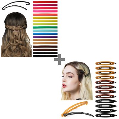 AURORA PIN GPS1 Barrettes for Girls, SN5 Plastic Hair Clips for Women