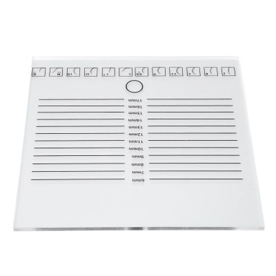 Eyelash Extension Pallet, 20x20cm Acrylic Lash Tile Hand Plate Lash Holder Plastic Tray Clear Scale Large Tray Eyelash Tools Adhesive Glue Pallet Holders with 12 Kinds Bends Double Row Lash Pallet