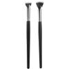 TEONEI Fan Mascara Brushes Eyelash & Eyebrow Brush Makeup Tools - Eye Lashes & Shadow Brush, 2Pcs (Wooden Handle) view 1