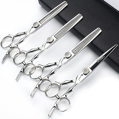 6 Inch Professional Hairdressing Scissors Set, Exquisite Dragon Umbrella Hairdresser/Home Trimming Thinning Scissors Large Set, Stainless Steel Multifunctional Hairdressing Set