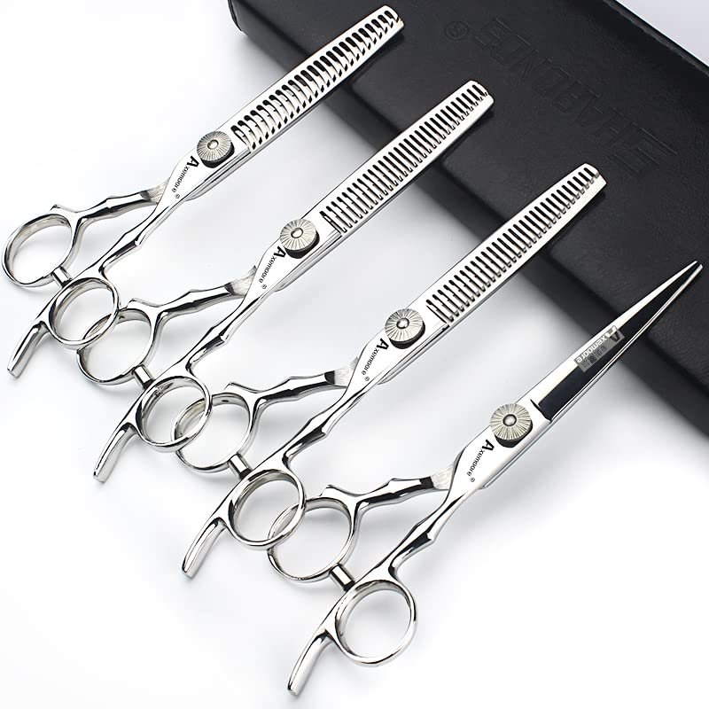 6 Inch Professional Hairdressing Scissors Set, Exquisite Dragon Umbrella Hairdresser/Home Trimming Thinning Scissors Large Set, Stainless Steel Multifunctional Hairdressing Set
