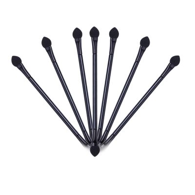 TEONEI Double Sided Eyeshadow Brushes,Foundation Sponge Powder Applicator Brush Makeup Brush,50Pcs(Black)