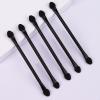 TEONEI Double Sided Eyeshadow Brushes,Foundation Sponge Powder Applicator Brush Makeup Brush,50Pcs(Black) view 2