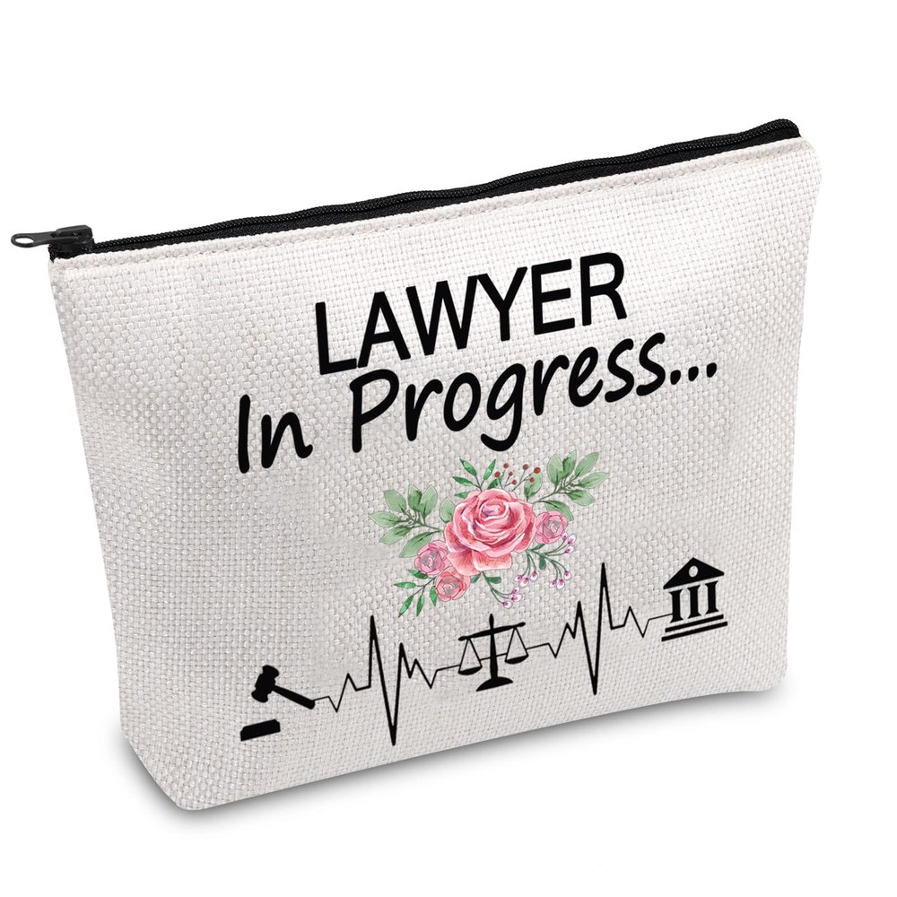PWHAOO Future Lawyer Zipper Pouch Bag Lawyer In Progress Cosmetic Bag Lawyer Graduation Gifts (LAWYER B)