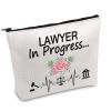 PWHAOO Future Lawyer Zipper Pouch Bag Lawyer In Progress Cosmetic Bag Lawyer Graduation Gifts (LAWYER B) view 1