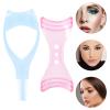 Ciieeo Mascara Shield Plastic Eyebrow Shaping Stencil Mascara Shield Applicator Guard 3 in 1 Eyelashes Tools Upper Lower Eyelash Lash Comb Tool For Makeup 2pcs (Pink and Blue) view 3