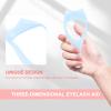 Ciieeo Mascara Shield Plastic Eyebrow Shaping Stencil Mascara Shield Applicator Guard 3 in 1 Eyelashes Tools Upper Lower Eyelash Lash Comb Tool For Makeup 2pcs (Pink and Blue) view 4
