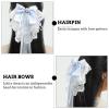 Mobestech Lolita Barrettes Oversize Hair Bows Bow Knot Hair Clip Styling Hairpins for Women view 3