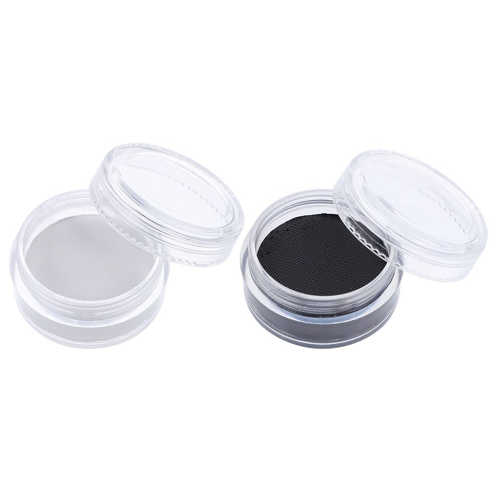 Beaupretty 2pcs Face Painting Wax Black White Makeup for Halloween Cosplay Festivals and Special Effects Skin-friendly Easy to Apply and Face Paint Kit