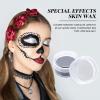 Beaupretty 2pcs Face Painting Wax Black White Makeup for Halloween Cosplay Festivals and Special Effects Skin-friendly Easy to Apply and Face Paint Kit view 4