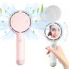 NORMIA RITA 3-in-1 Mini Handheld Fan with Mirror for Makeup, Portable Makeup Fan USB Rechargeable Personal Cooling Fan Mini Eyelash Fan with Mirror and Fill Light, for Women Girls Travel Office view 1