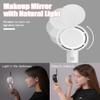 NORMIA RITA 3-in-1 Mini Handheld Fan with Mirror for Makeup, Portable Makeup Fan USB Rechargeable Personal Cooling Fan Mini Eyelash Fan with Mirror and Fill Light, for Women Girls Travel Office view 3