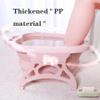 Collapsible Foot Soaking Bath Basin with Massage Rollers,Foldable Plastic/Rubber Foot Bath Bucket Tub,Soaking Stress Relief Portable Foot Massage Bucket,Spa Basin for Soaking Tired ( Color : Pink ) view 2