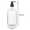 10 Ounce Clear Plastic Pump Bottle Dispenser, Refillable Empty Bottle Container with Pump for Essential Oil Soap Lotion Shampoo, 2 Pcs view 2