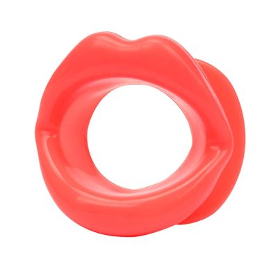 FANGFANGFA Silicone Facial Lip Trainer, Mouth Muscle Massage Tool Mouthpiece Lip Trainer Tighten Wrinkles and Thin Face for Adult Facial Exercises,Red