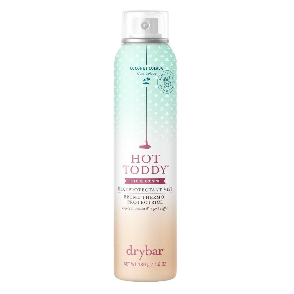 Drybar Hot Toddy Heat Protectant Mist Coconut Colada Scent - Full Size| Lightweight Heat Protectant for Hair protects from Heat & Styling with Curling, Straightening and Styling Irons