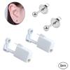 2 Pack Ear Piercing Gun Earring Disposable Ear Stud Gun Sterile No Pain Ear Piercing Gun (Silver) view 2