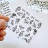 NAIL ANGEL 24Sheets Nail Art Adhesive Sticker Sheets Different Black Color Luxury Shapes Sticker Nail Art Deco 10304 (10305) view 3